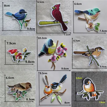  25 вида различни стилове на модната птица елемент термоклеящаяся залепваща апликация на ивици бродерия в ивицата САМ Етикети на Икони за Дрехи
