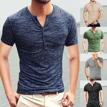  Ризи за Мъже, Комплект, Мъжка Лятна Риза с Къс Ръкав и Копчета, Удобна Мода Блуза, Топ, Мъжки Ризи струва по-малко от 10 долара, Бяла Тениска, за Мъже