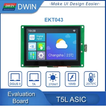  Прогнозна такса DWIN EKT043 T5L1 с интерфейс модул WiFi Keil онлайн, 4,3-инчов дисплей