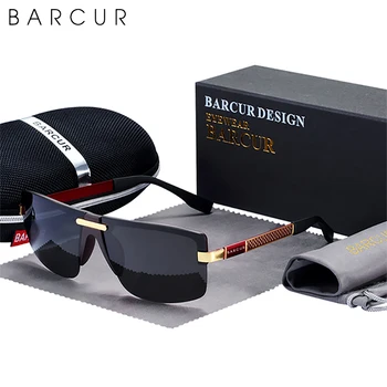  BARCUR Маркови Дизайнерски Очила Мъжки Слънчеви Очила За Шофиране Мъжки Поляризирани Слънчеви Очила, Аксесоари С Опаковка