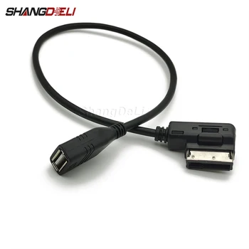  USB AUX Кабел Музика MDI MMI AMI към USB Женски Интерфейс Аудио AUX Адаптер Проводник За Предаване на Данни За AUDI A3 A4 A5 A6 Q5 Q7 За VW Golf 2014