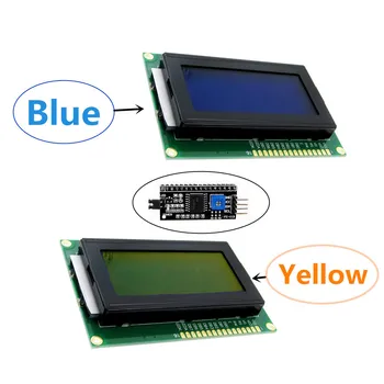  1604 16X4 16*4 Цифров LCD модул на Екрана на Дисплея LCM Жълта/Синя Led Подсветка SPLC780 HD44780 Контролер IIC /I2C