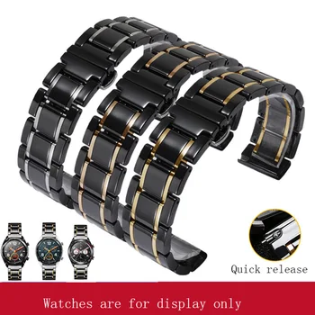  PEIYI Смарт часовници аксесоари Керамичен каишка 20 мм и 22 мм Луксозен мъжки и женски гривна за Huawei watch2 GT PRO Quick release