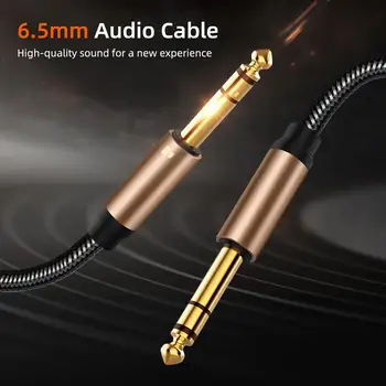  Аудио кабел намаляване на шума Защита от смущения Стерео Връзка Мек проводник от 6,35 мм до 6,35 мм Инструментален Китара кабел Кабел AUX