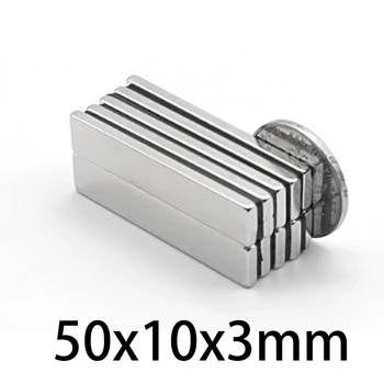  5-100 бр. 50*10*3 мощен постоянен магнит 50x10x3 блок силен редкоземельный магнит N35 правоъгълни неодимови магнити 50x10x3 мм