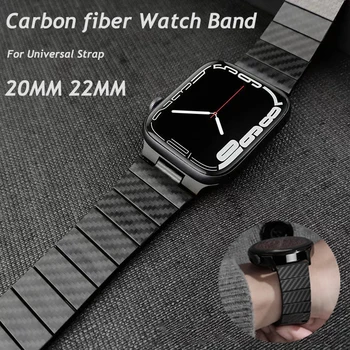  20 мм, 22 мм и Каишка от въглеродни влакна за samsung galaxy watch 4 40 44 мм класически 42 46 мм активен 2 каишка за часовник amazfit bip gtr Гривна