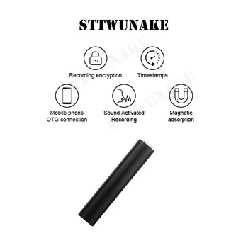  STTWUNAKE диктофон мини 600 часа време за запис на магнитен звук Записване на звук аудио usb професионален цифров микропривод дълго време