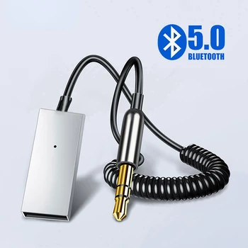 KEYVOVO Авто Aux Bluetooth Адаптер, Аудио Кабел За Кола USB, 3.5 мм Конектори Приемник Предавател Музикални Колони Ключ Auto Handfree