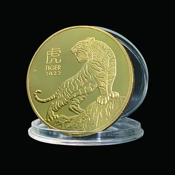  Златна монета тигър 2022 година Възпоменателни монети Елизабет II Австралия, посветени на Годината на тигъра