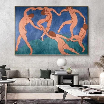  Анри Матис, Танц Абстрактни Картини върху Платно на Стената на Художествени Плакати и Щампи Fauvism Куадрос Картини за Хол