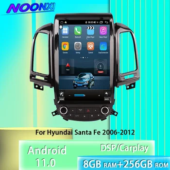 За Hyundai Santa Fe 2006-2012 Tesla Екран 8 + 256G Android 11 Стерео Радио Авто Мултимедиен плейър GPS Навигация Главното устройство 2 Din