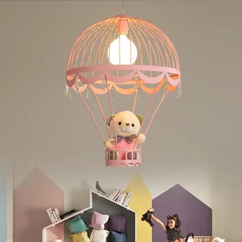  Детска стая полилей лампа спалня проста модерна детска стая творческа личност сладък мечка спалня светлини