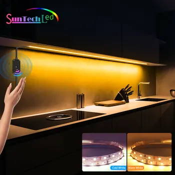  Suntech, 5 В USB Led лента със сензор, Led лента с Ръчно Почистване, Размахивающая Сензор, Диодни крушки За осветление телевизор, кухня, кабинет