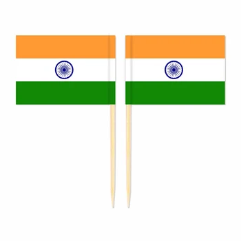  Индия клечка за Зъби Флаг 3,5X2,5 см Торта Topper Вечерни сватбена Торта, Сватбени Аксесоари За Детската Душа Прекрасна Сладкиши, Десертни Украса
