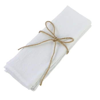 Бял Цвят Сервировочная Салфетки Плат От Чист Памук Кърпа На Поръчка Тенис на Мат Комплект за Сватба, Коледа, Великден Рамадан Украса