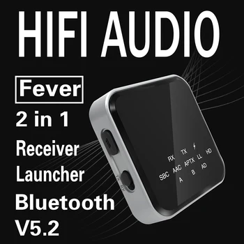  2 в 1 Bluetooth 5,2 Аудио Приемник Предавател Адаптера на Микрофона и 3.5 мм Aux Безжична Стерео Музикален Адаптер за Компютър