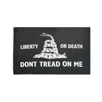 Свобода Или Смърт Гадсден Флаг 90x150 см Наступай На Мен Чай с Дрънкалка Змия Гадсден Знамена На САЩ