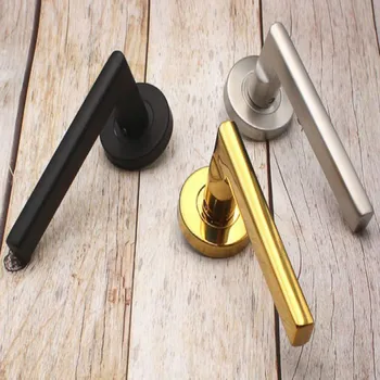  дръжки за интериорни врати отвън черна врата копчето черно злато и сребро дръжки на вратите без заключване