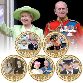  1926-2022 Кралица Елизабет II Позлатени Монети, Определени Елизабет II Посребрени Метални Платина Юбилейни Възпоменателни Монети