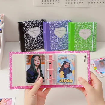  Чистият Цветен Фотоалбум 20 Вътрешни Страници Халки могат да се Настанят 3-инчови мини-картата K-pop Star, Собирающую Книга, Фото албум