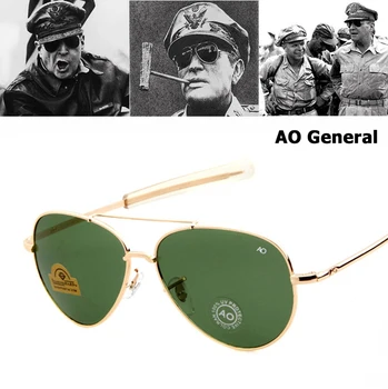  JackJad Армейските ВОЕННИ Макартър Авиационен Стил AO Общи Слънчеви Очила Американски Оптични Стъклени Лещи Мъжки Слънчеви Очила Oculos De Sol