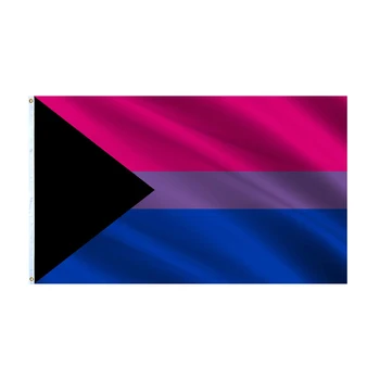  3x5 Фута Демибисексуальный Флаг Демисексуал Бисексуална Гей Гордост Деми Секси Биромантический ЛГБТ Знамена на Дъгата
