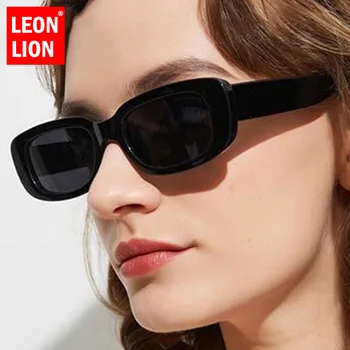  LEONLION Реколта Правоъгълни Слънчеви Очила Дамски Малки Очила Дамски Квадратни Ретро Слънчеви Очила за Мъже Луксозна Марка Gafas De Sol Mujer