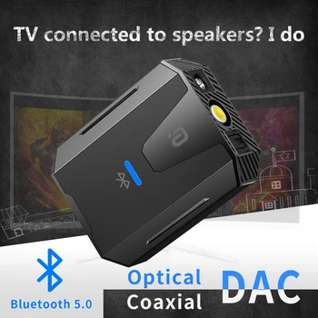  Цифрово-аналогов Аудио Конвертор Bluetooth 5,0 Оптичен Коаксиален Сигнал Toslink в RCA R/L Декодер SPDIF ATV Усилвател на КПР
