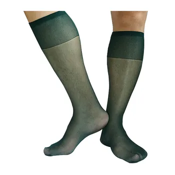  Маркови Прозрачни Ефирни Рокли, Костюми, Мъжки Чорапи, Тъмно-зелено, Тъмно-сини Официално Чорапи, Секси гей-Мъжки Чорапи, Тънки Чорапи