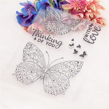  11x15 см пеперуда Прозрачна Печат на Прозрачни Печати Режещи Удари Ролкови Печати САМ Албум За Изрезки/Изработване на Картички за Великден