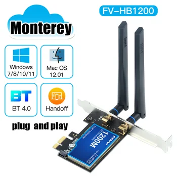  FV-HB1200 WIFI Безжична карта Двухдиапазонная 2,4 G/5G BCM94360CS2 Bluetooth-совместимость4.0 802.11 AC За macOS Airdrop Handoff Hackintosh