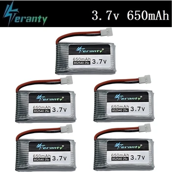  Teranty Мощност 3,7 На 650 mah Li-po Батерия За SYMA X5C X5C-1 X5 H5C X5SW 852540 3,7 В Drone Акумулаторна Литиева Батерия 5 бр./компл.
