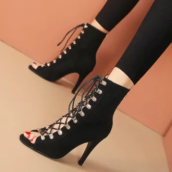  Горещо предложение, Пикантни Женски обувки на висок ток, за Бала, обувки за танци, 2020 г., Дамски Обувки За латино танци