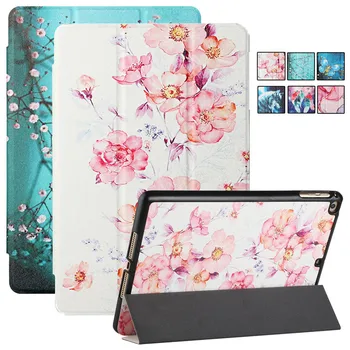  Кожен калъф с рисувани цветя, пеперуди За таблет Funda Samsung Galaxy Tab A SM T510 Калъф За Samsung Tab A 10 1 2019 T510 T515