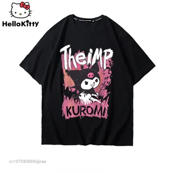  Kuromi Лято Harajuku Корейски Стил Нова Модни Дрехи За Жени Оверсайз Ежедневни Двойка Градинска Графична Тениска За момичета Y2k