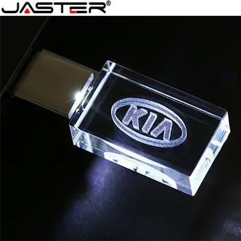  JASTER ГОРЕЩА KIA crystal + metal USB флаш устройството 4 GB 8 GB 16 GB 32 GB 64 GB 128 GB Външен Диск memory stick u диск