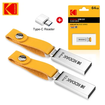  5 БР. KODAK K122 Метален USB Флаш памет 32 GB Memory stick флаш памет USB2.0 стик U Диск memoria Type-C адаптер