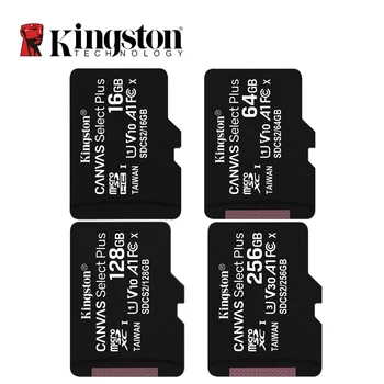  Карта памет Kingston 128 GB 32 GB Micro SD TF 64 GB 256 GB microSD SDCS2 Скорост на четене на 100 МБ/с. Клас 10 Флаш SD карта