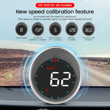 G5 HUD GPS за измерване на Скоростта Централен Дисплей на Бордовия Компютър Автомобили Дигитален Аларма Умора Авто Електронни Аксесоари За Всички Автомобили